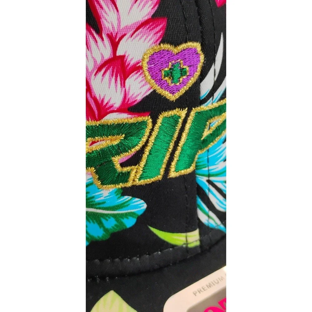 Otto Hawaiian Hat Grippy Logo Snapback Green Black Gold Pink OSFM Embroidered